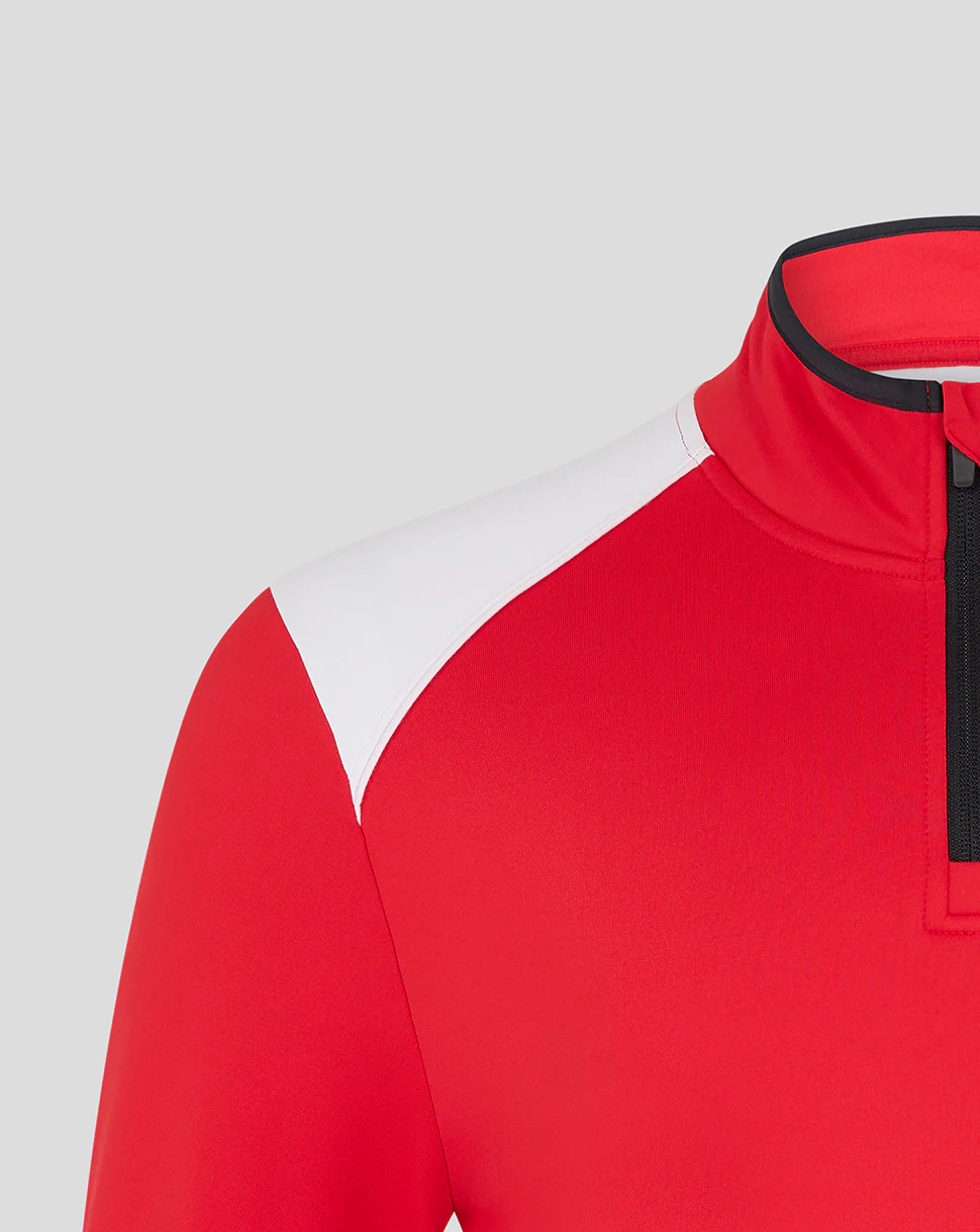 Athletic Club Bilbao 1/4 Zip Mid Layer Top Rojo/Blanco Hombre - Image 4