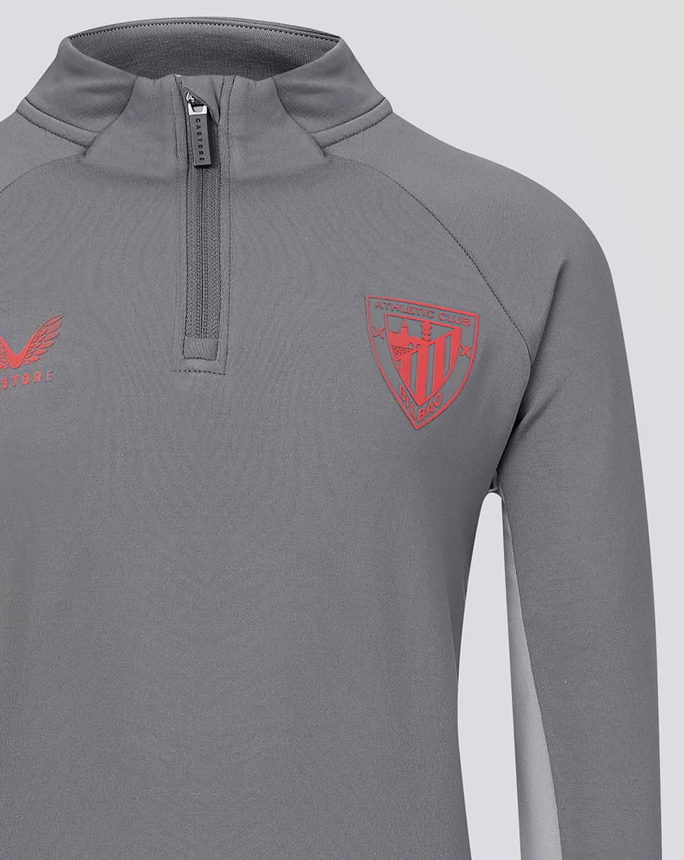 Athletic Club Bilbao Lifestyle 1/4 Zip Mid Layer Junior Lava Smoke/Sharksin - Image 3