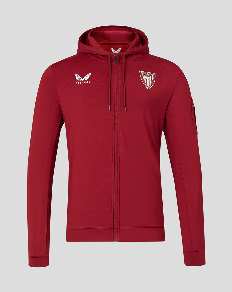 Athletic Club Bilbao Lifestyle Tech Fleece Full Zip Jacket Hombre Rojo