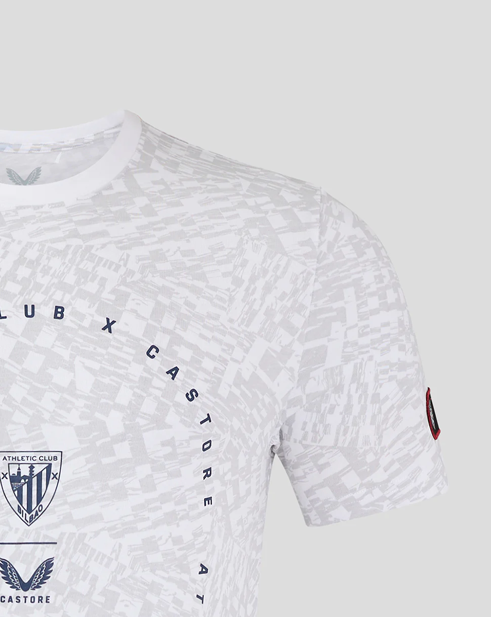 ATHLETIC CLUB COTTON TEE - GREY AND WHITE - Image 3