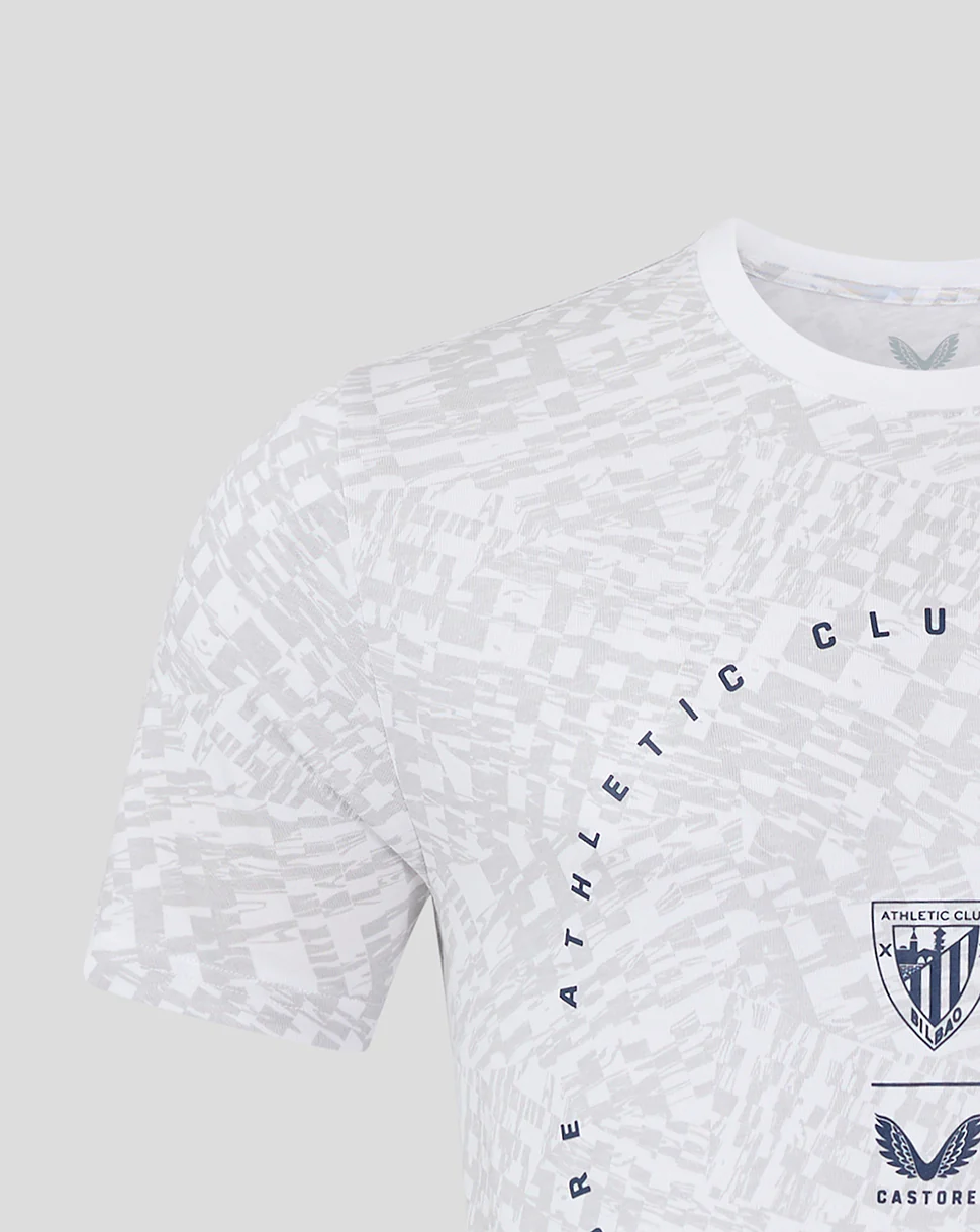 ATHLETIC CLUB COTTON TEE - GREY AND WHITE - Image 4