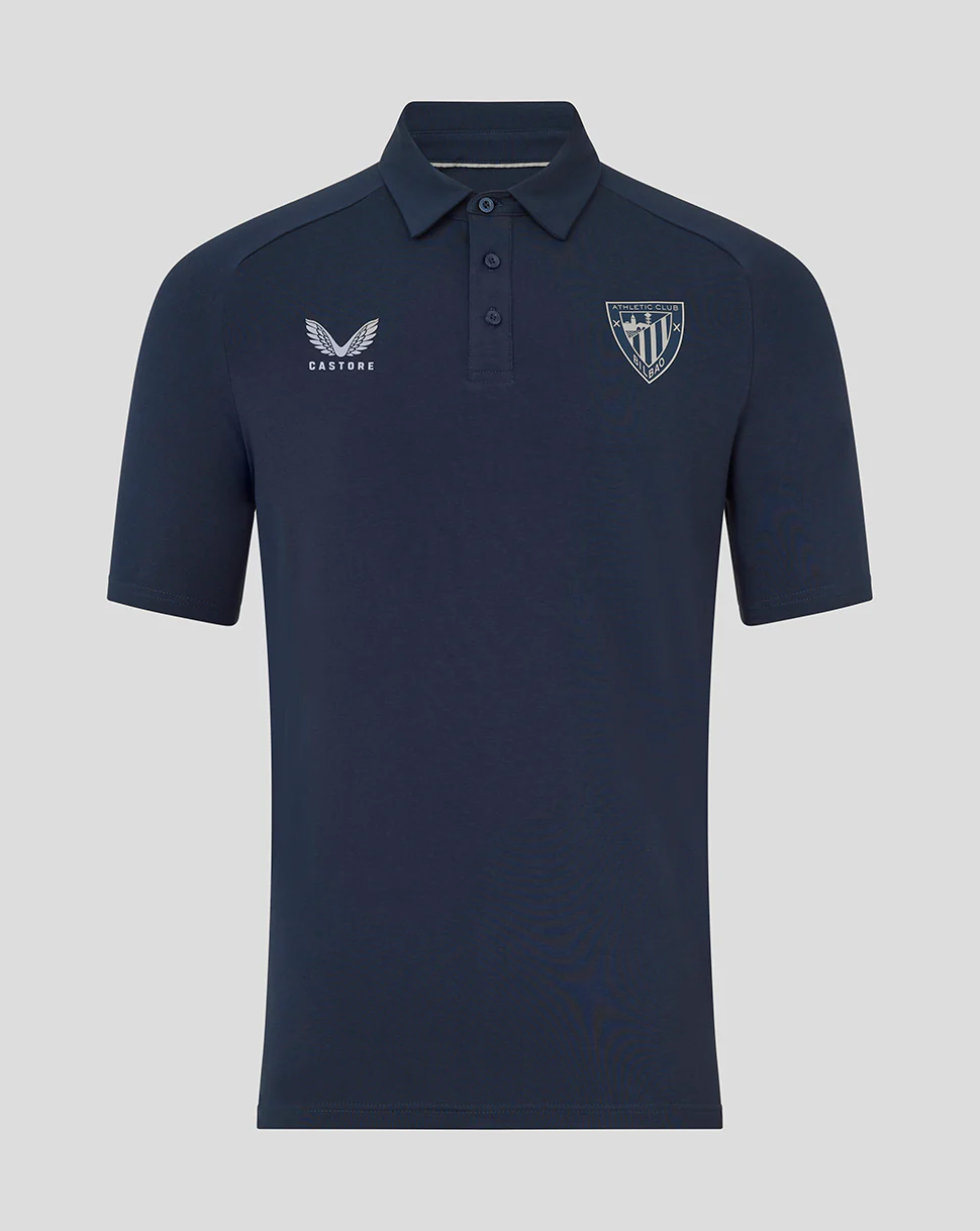ATHLETIC CLUB TRAVEL SHORT SLEEVE POLO BLACK IRIS