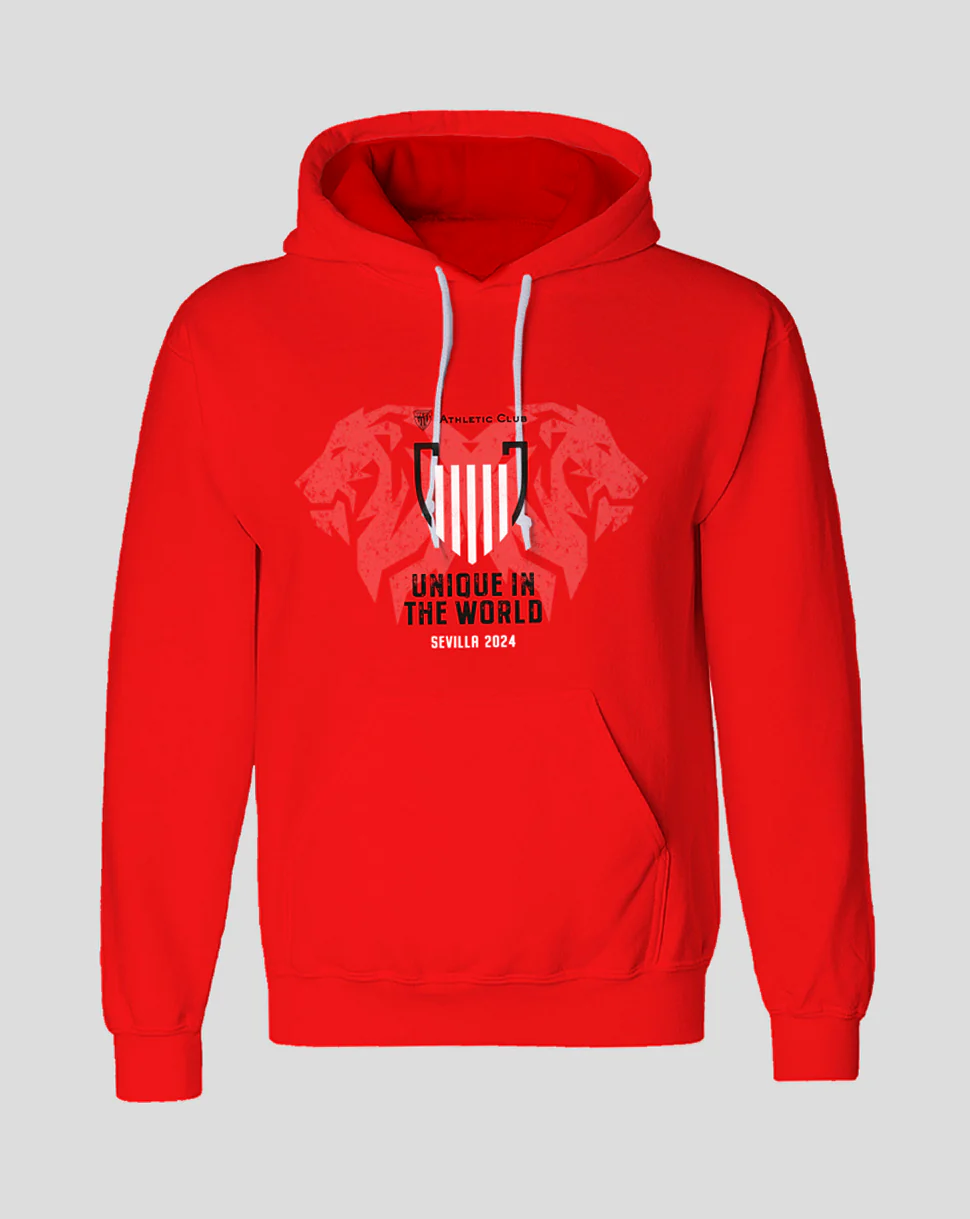 SUDADERA CAPUCHA INFANTIL ROJA COPA SEVILLA 2024